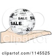 Poster, Art Print Of Hand Holding A Sale Globe In Its Palm