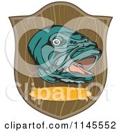 Poster, Art Print Of Mounted Large Mouth Bass Fish On A Plaque
