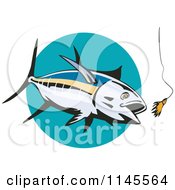 Poster, Art Print Of Albacore Tuna Fish Chasing A Lure 1