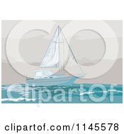 Poster, Art Print Of Sailboat In A Storm