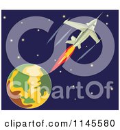 Poster, Art Print Of Fighter Jet In Outer Space