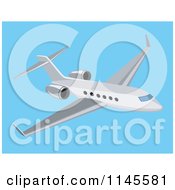 Poster, Art Print Of Commercial Airplane In A Blue Sky