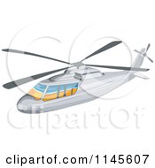 Poster, Art Print Of White Helicopter