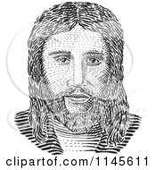 Poster, Art Print Of Black And White Jesus Engraving