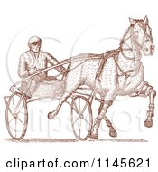 Poster, Art Print Of Engraved Horse Harness Racer