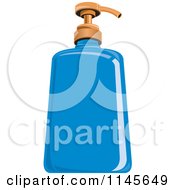 Poster, Art Print Of Blue Liquid Hand Soap Dispenser Bottle