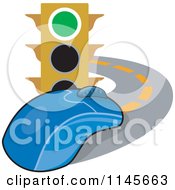 Poster, Art Print Of Traffic Light And Computer Mouse On A Road