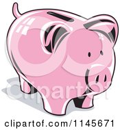 Poster, Art Print Of Retro Pink Piggy Coin Bank