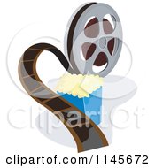 Poster, Art Print Of Movie Reel And Popcorn