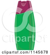 Clipart Of A Green Shampoo Bottle Royalty Free Vector Illustration