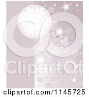Clipart Of A Pastel Christmas Background With Sparkles And Snowflakes Royalty Free Vector Illustration