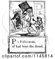 Poster, Art Print Of Retro Vintage Black And White Letter Page With P A Policeman Of Bad Boys The Dread L Text