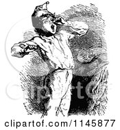 Poster, Art Print Of Retro Vintage Black And White Tired Boy