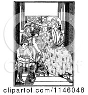 Poster, Art Print Of Retro Vintage Black And White Girl Reading To A Group Of Kids