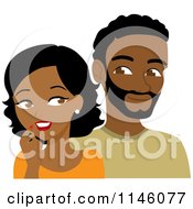 Poster, Art Print Of Black Man And Woman Looking At Each Other