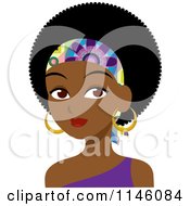 Beautiful Black Woman With An Afro And Headband