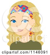Poster, Art Print Of Beautiful Blond Woman Wearing A Headband