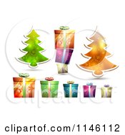 Poster, Art Print Of Christmas Gift Boxes And Trees