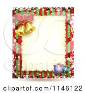 Poster, Art Print Of Christmas Frame With Gifts And Bells 2