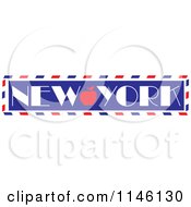Poster, Art Print Of Retro Love New York Apple Banner