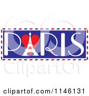Poster, Art Print Of Retro Love Paris Banner
