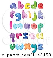 Poster, Art Print Of Colorful Lowercase Bubble Letters And Punctuation