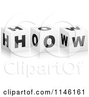 Poster, Art Print Of 3d Black And White Cubes Spelling How