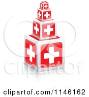 Poster, Art Print Of 3d First Aid Cross Cubes
