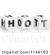 Poster, Art Print Of 3d Black And White Cubes Spelling Hot