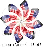Poster, Art Print Of American Flag Spiral Pencil Burst 2