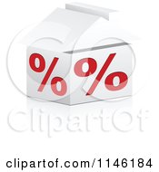 Clipart Of A 3d Percent House Royalty Free CGI Illustration