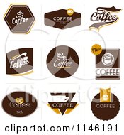 Poster, Art Print Of Brown Coffee Logos