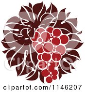 Poster, Art Print Of Bunch Of Red Grapes 3