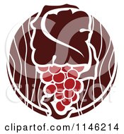 Clipart Of A Bunch Of Red Grapes 1 Royalty Free Vector Illustration