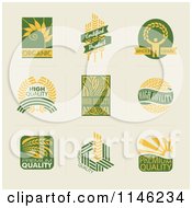 Poster, Art Print Of Green And Yellow Quality Natural And Organic Wheat Designs