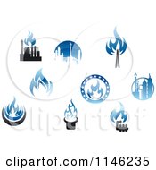 Poster, Art Print Of Blue Flame Natural Gas Logos