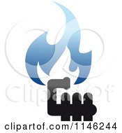 Poster, Art Print Of Gas Pipes And Blue Flames