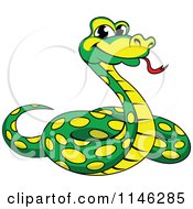 Poster, Art Print Of Green And Yellow Phython Snake