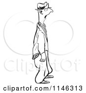 Cartoon Of A Black And White Shocked Man Royalty Free Vector Clipart