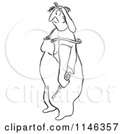 Cartoon Of A Black And White Annoyed Female Worker Royalty Free Vector Clipart