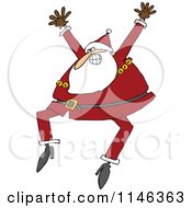 Poster, Art Print Of Santa Excitedly Jumping Up And Down