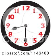 Poster, Art Print Of Wall Clock Showing 8 30