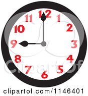 Poster, Art Print Of Wall Clock Showing 9