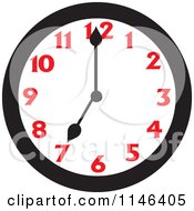 Poster, Art Print Of Wall Clock Showing 7