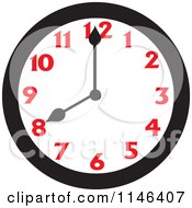 Poster, Art Print Of Wall Clock Showing 8