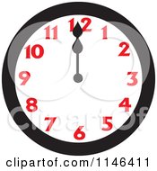 Poster, Art Print Of Wall Clock Showing 12