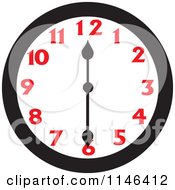 Poster, Art Print Of Wall Clock Showing 12 30