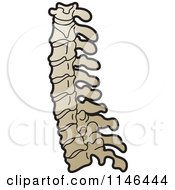 Clipart Of A Spine Royalty Free Vector Illustration by Lal Perera