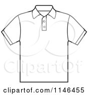 Poster, Art Print Of Outlined Mens Polo Shirt