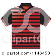 Poster, Art Print Of Red And Black Striped Mens Polo Shirt